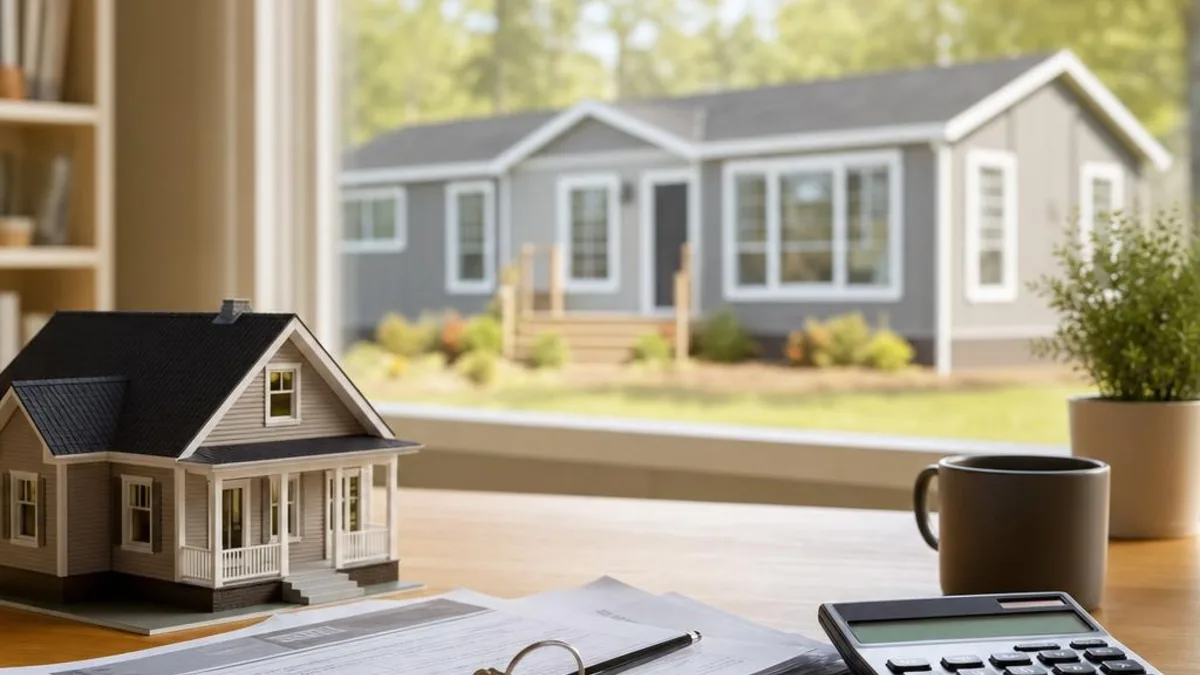 Loan documents and calculator for financing a modular home