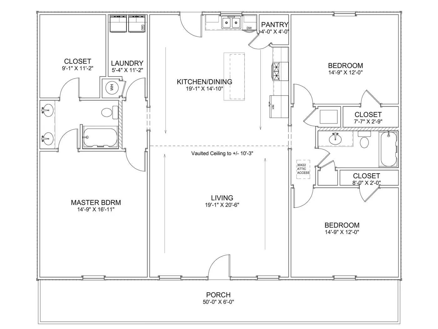 The Highland (Plan #10B) floor plan diagram