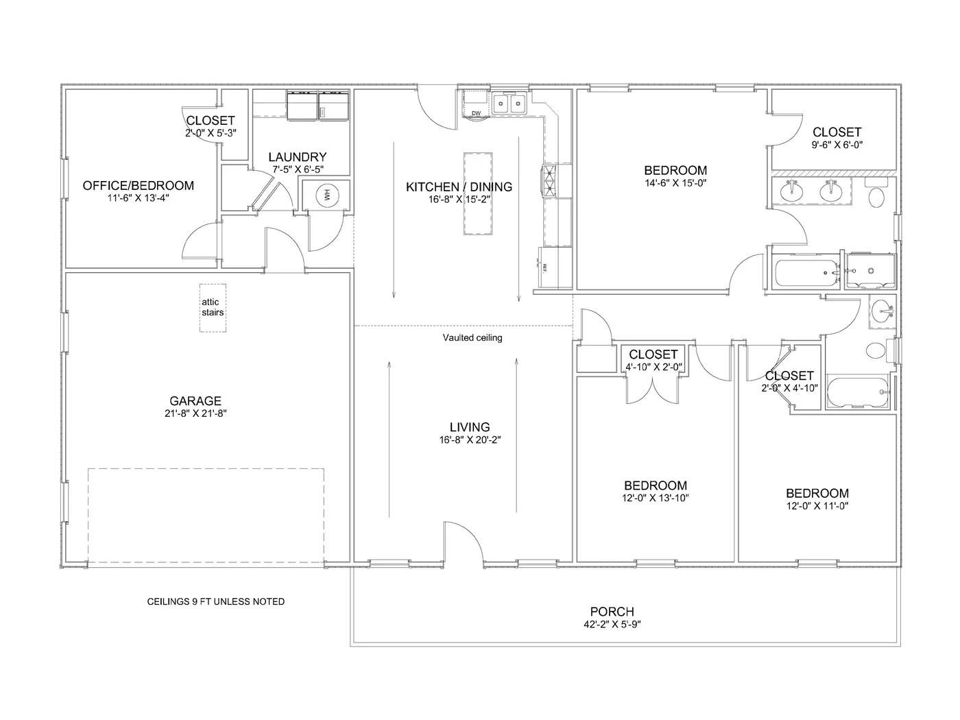 The Iron Horse (Plan #14) floor plan diagram