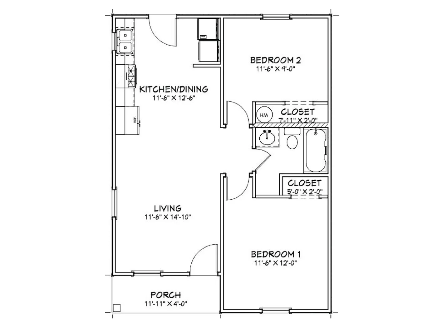 The Retreat (Plan #18L) floor plan diagram