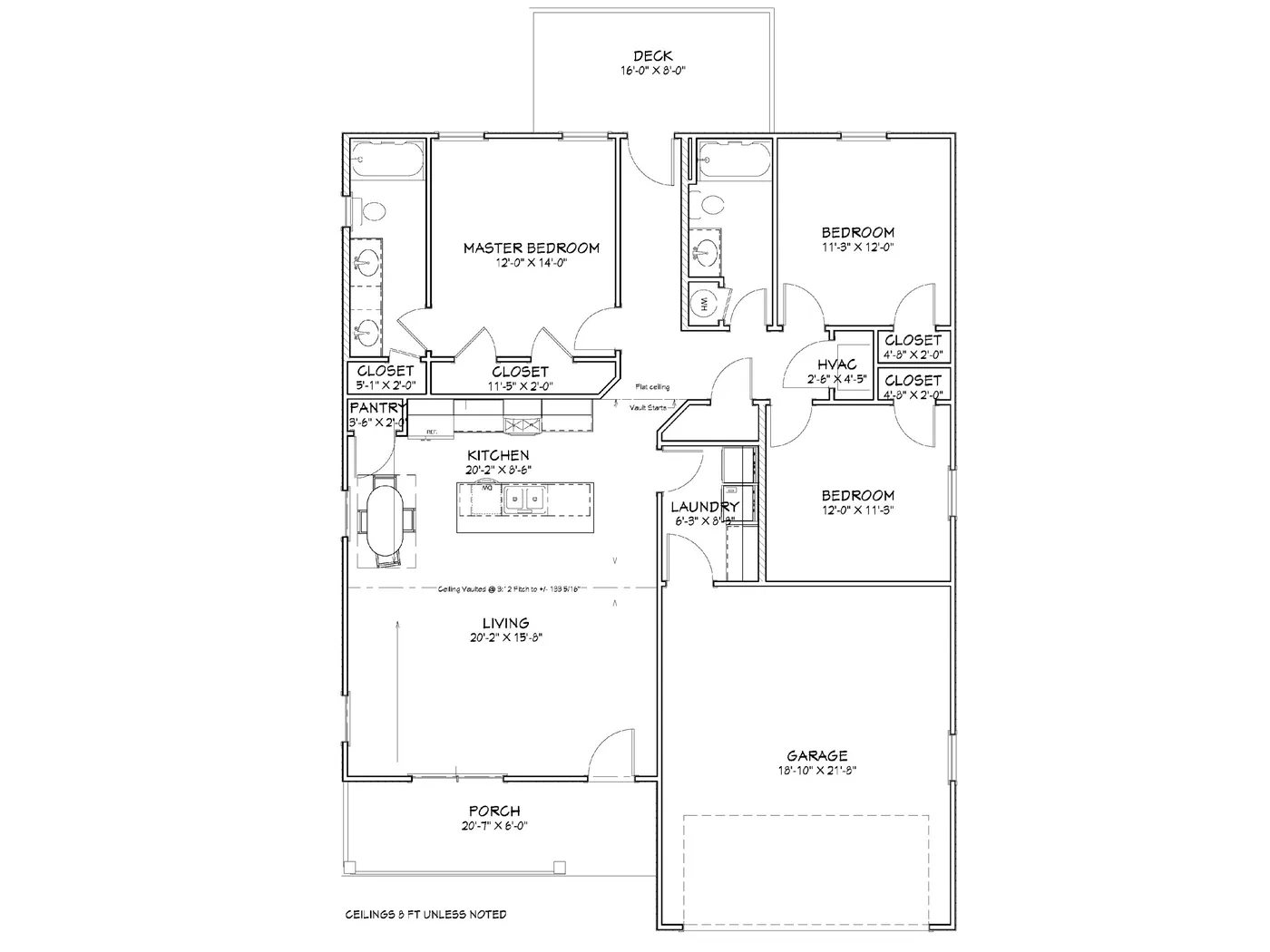 The Sideyard (Plan #20) floor plan diagram