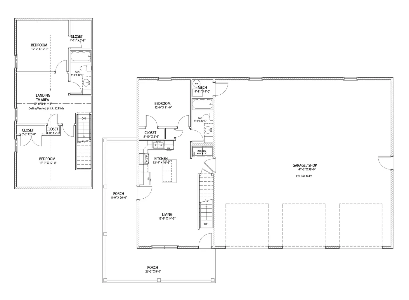 The Shop House (Plan #21) floor plan diagram