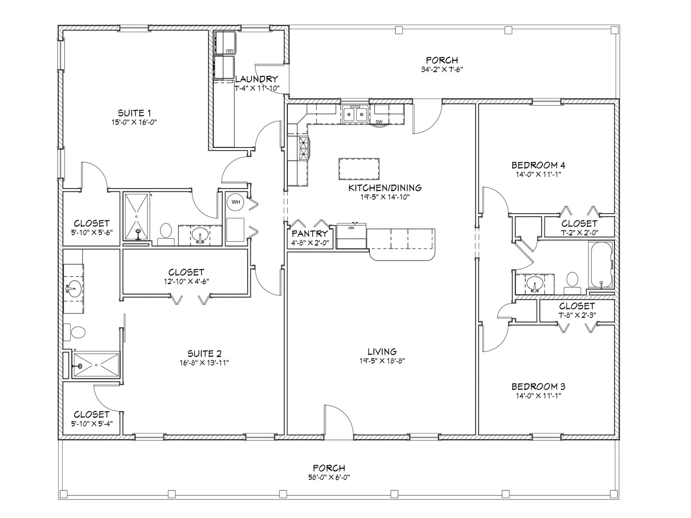 The Cattleman (Plan #26) floor plan diagram