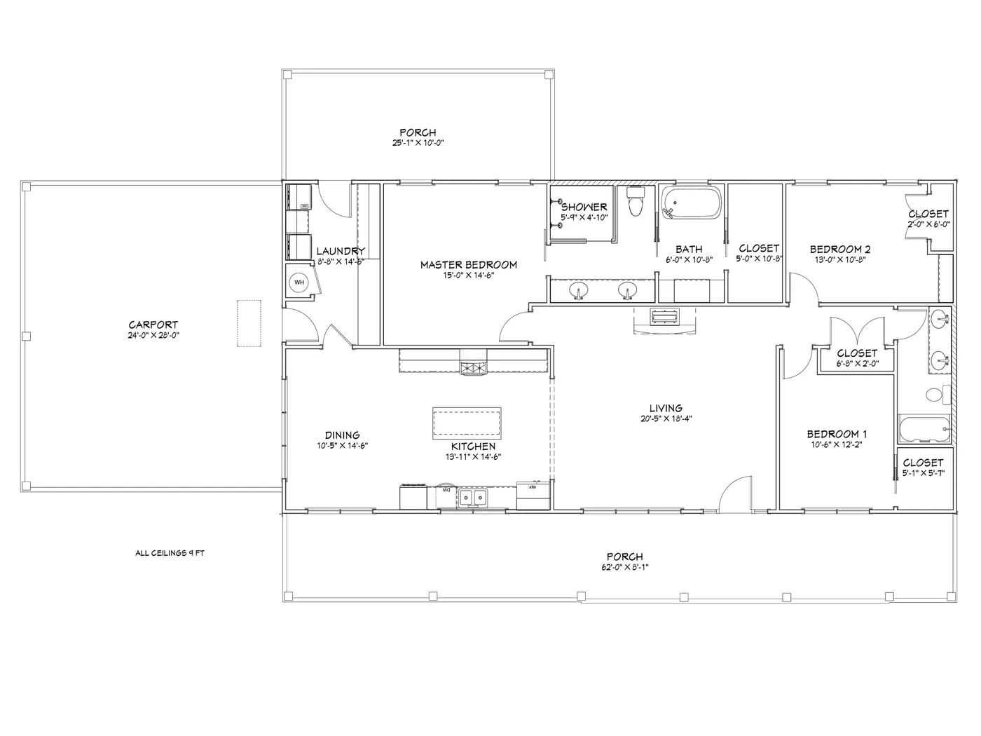 The Lonestar (Plan #34) floor plan diagram