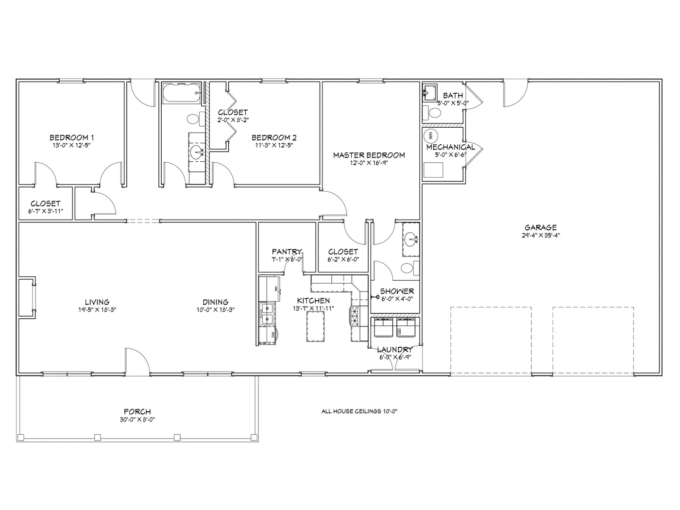 The Sagebrush (Plan #36) floor plan diagram