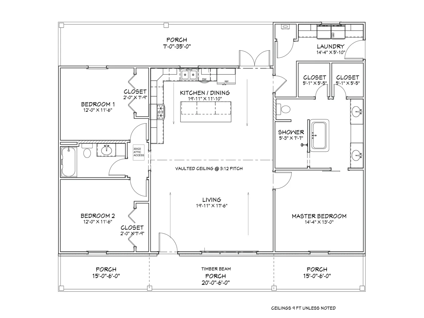 The Crossroads (Plan #37) floor plan diagram