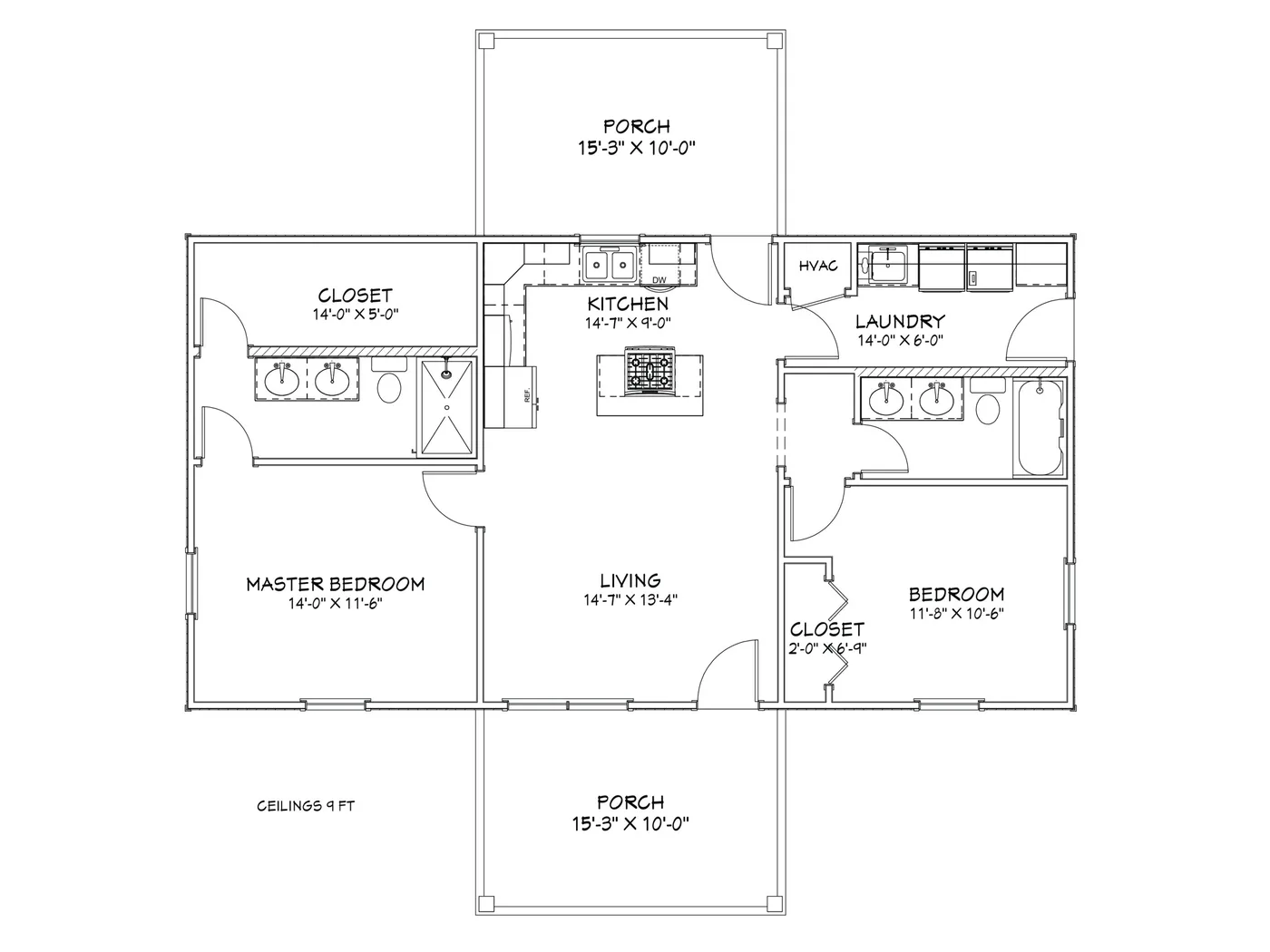 The Weekender (Plan #38) floor plan diagram