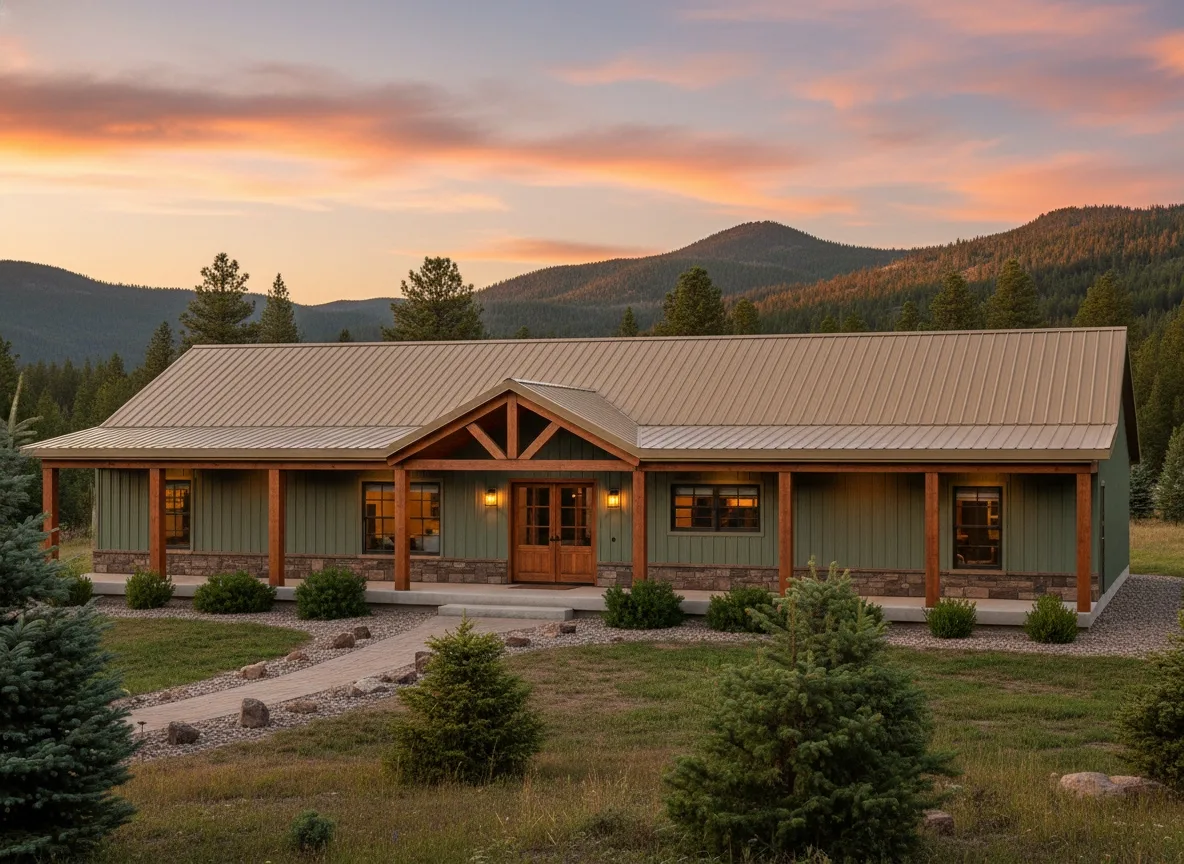 The Estate (Plan #39) — 4 bed/3 bath, 2520 sq ft wood-framed house kit, exterior view