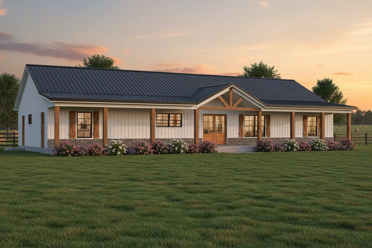 The Grandview (Plan #39B) — 4 bed/3 bath, 2520 sq ft wood-framed house kit, exterior view