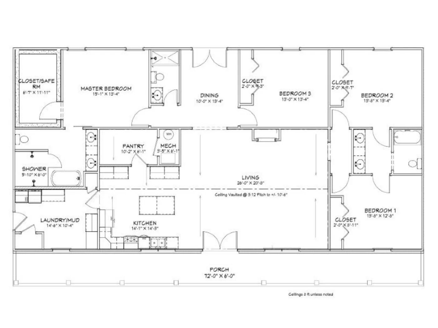 The Grandview (Plan #39B) floor plan diagram