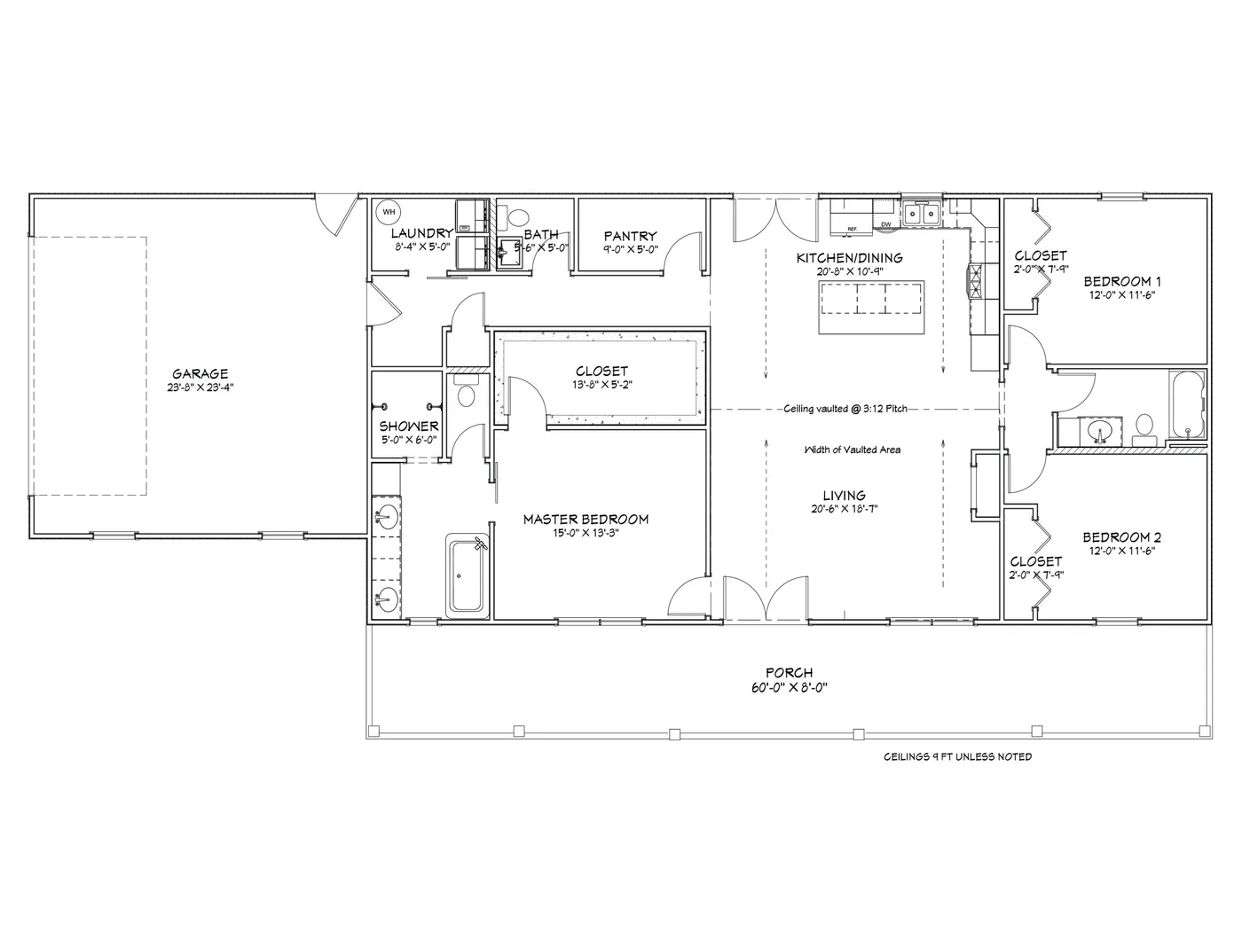 The Keystone (Plan #40A) floor plan diagram