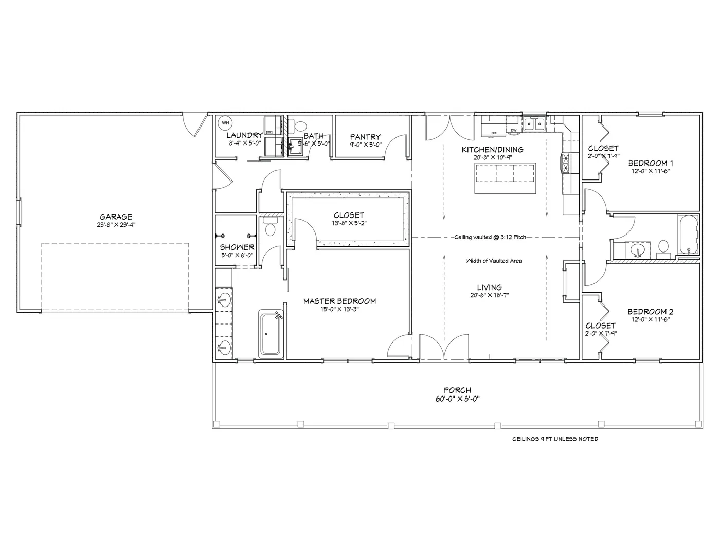 The Timberline (Plan #40B) floor plan diagram