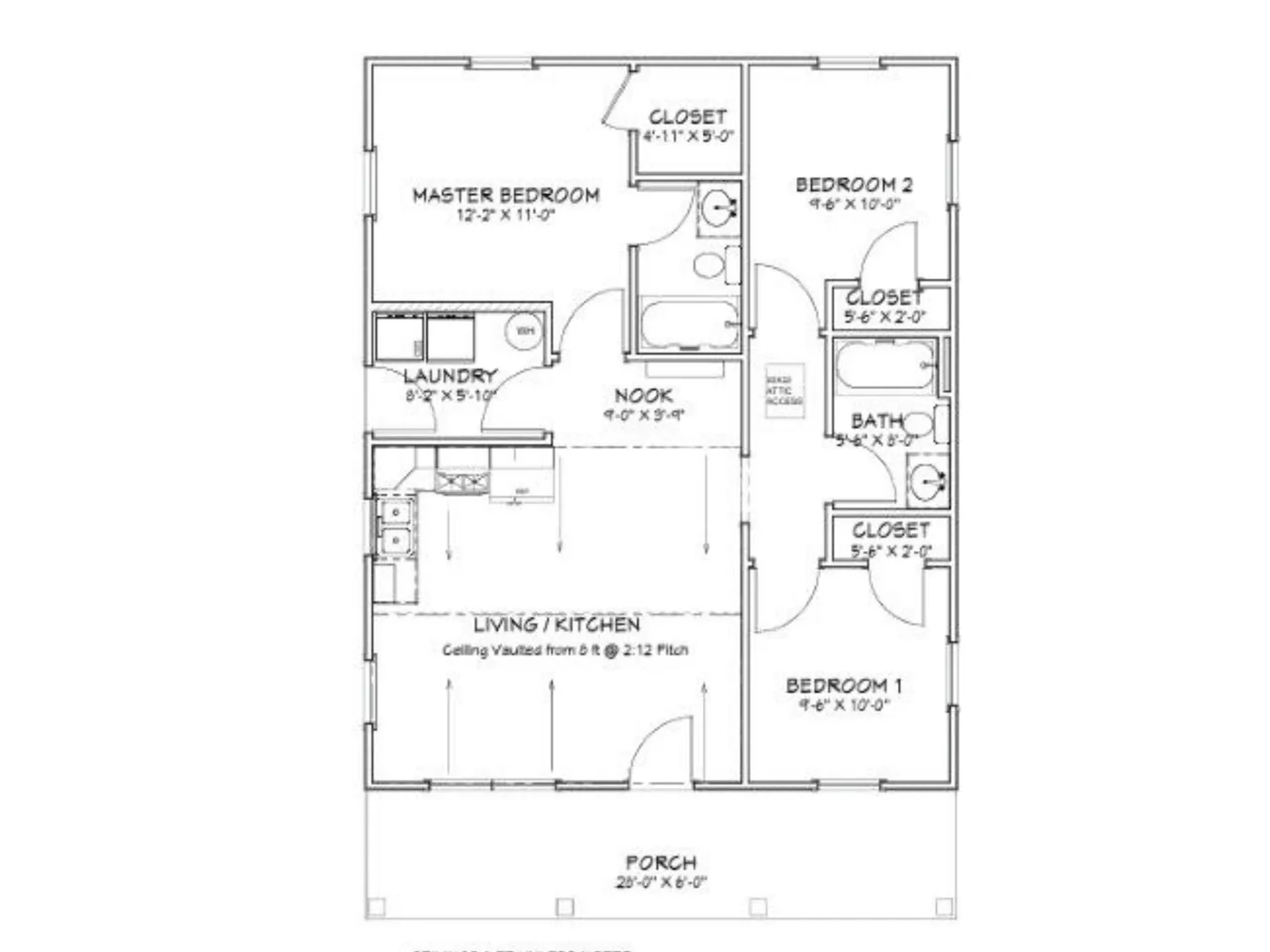 The Outpost (Plan #43B) floor plan diagram