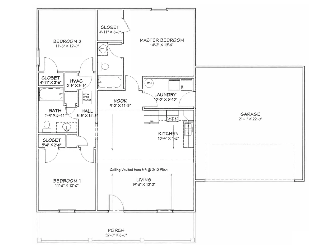 The Ironwood (Plan #46) floor plan diagram