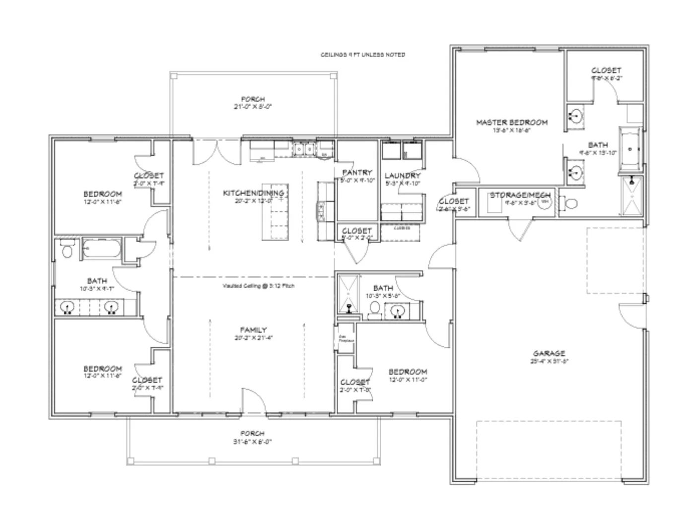 The Briarwood (Plan #51) floor plan diagram