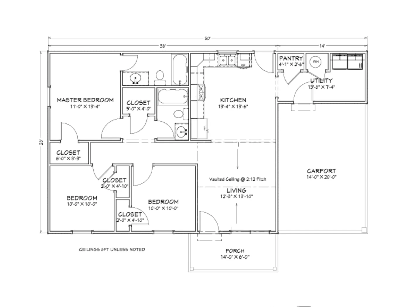 The Willow (Plan #52I) floor plan diagram