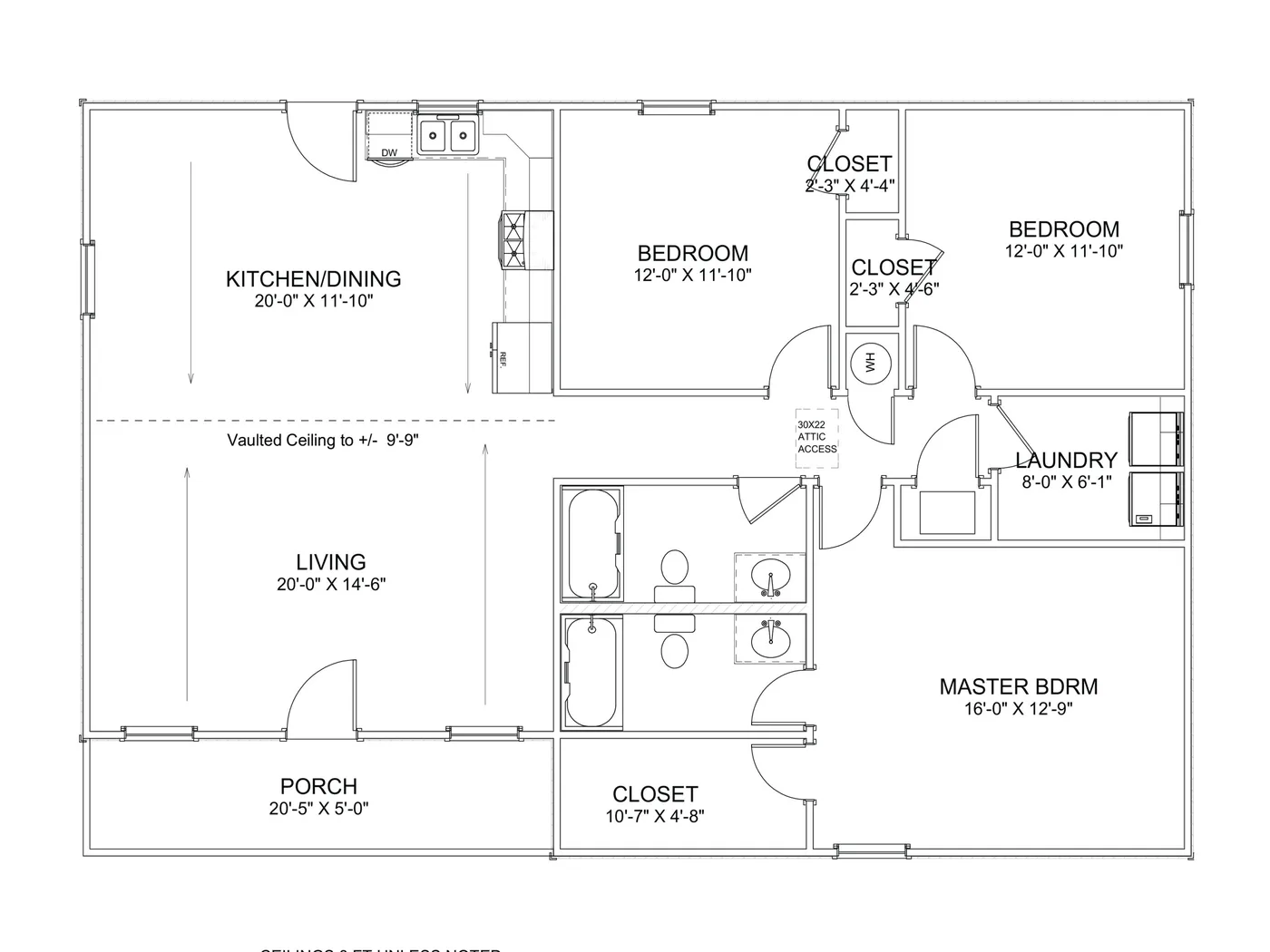 The Ranchero (Plan #7) floor plan diagram