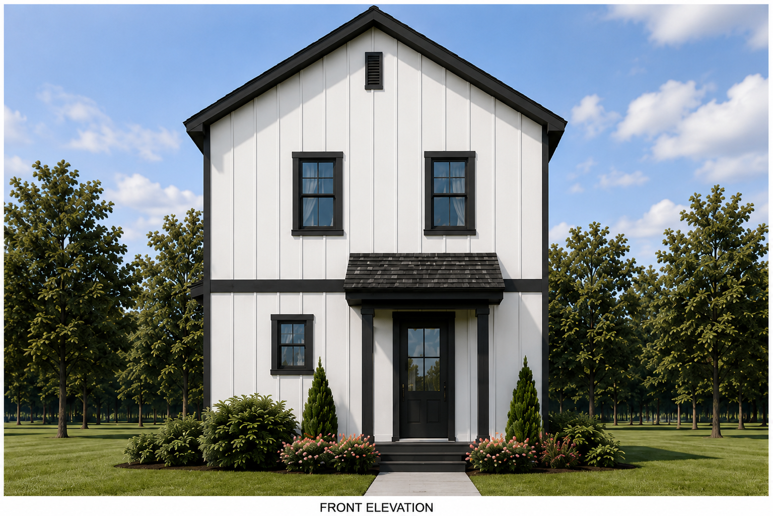 Hickory modular home — front elevation