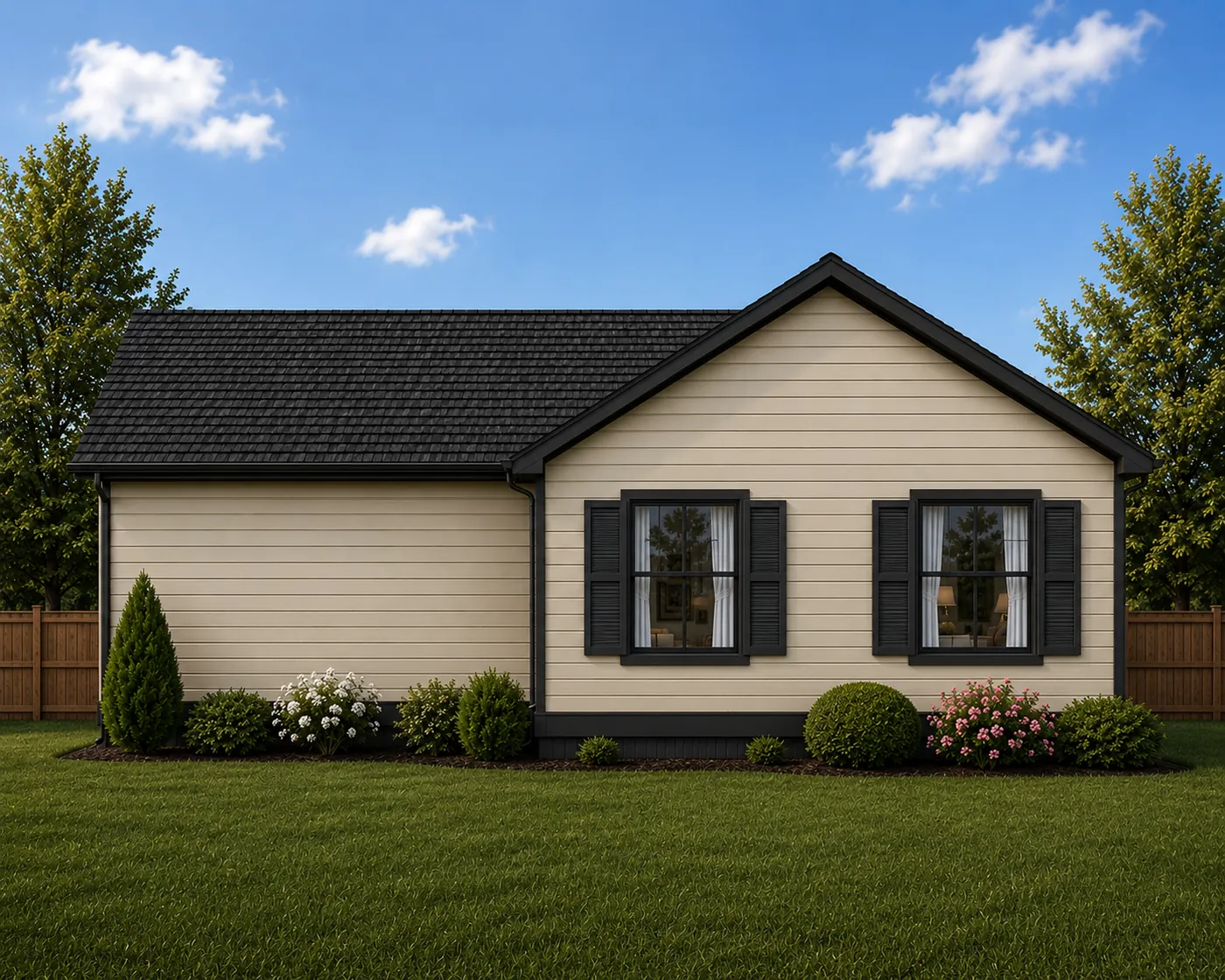 Sycamore modular home rear elevation