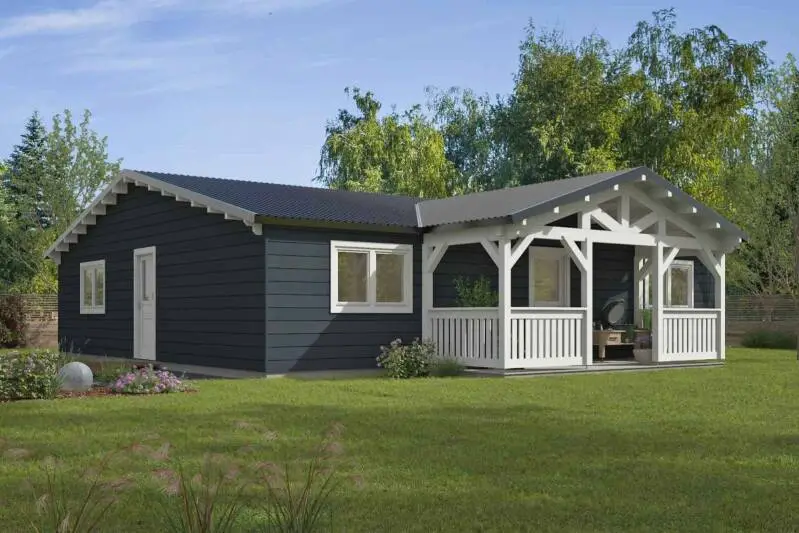 Hampton prefab home with front covered entry