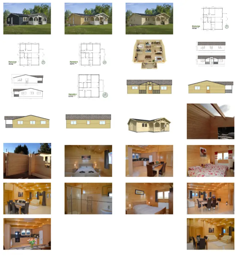 Hampton floor plans and photo gallery screenshot from the source page