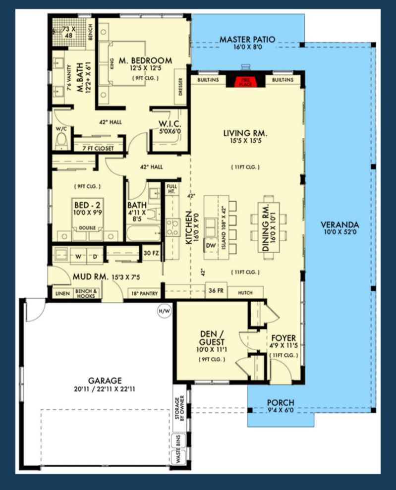 The 1860 Farm House floor plan
