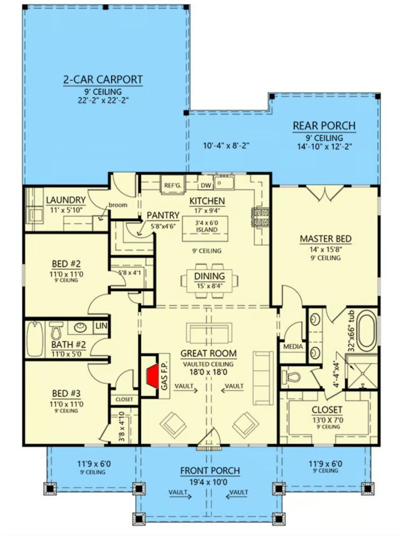 The Lincoln floor plan