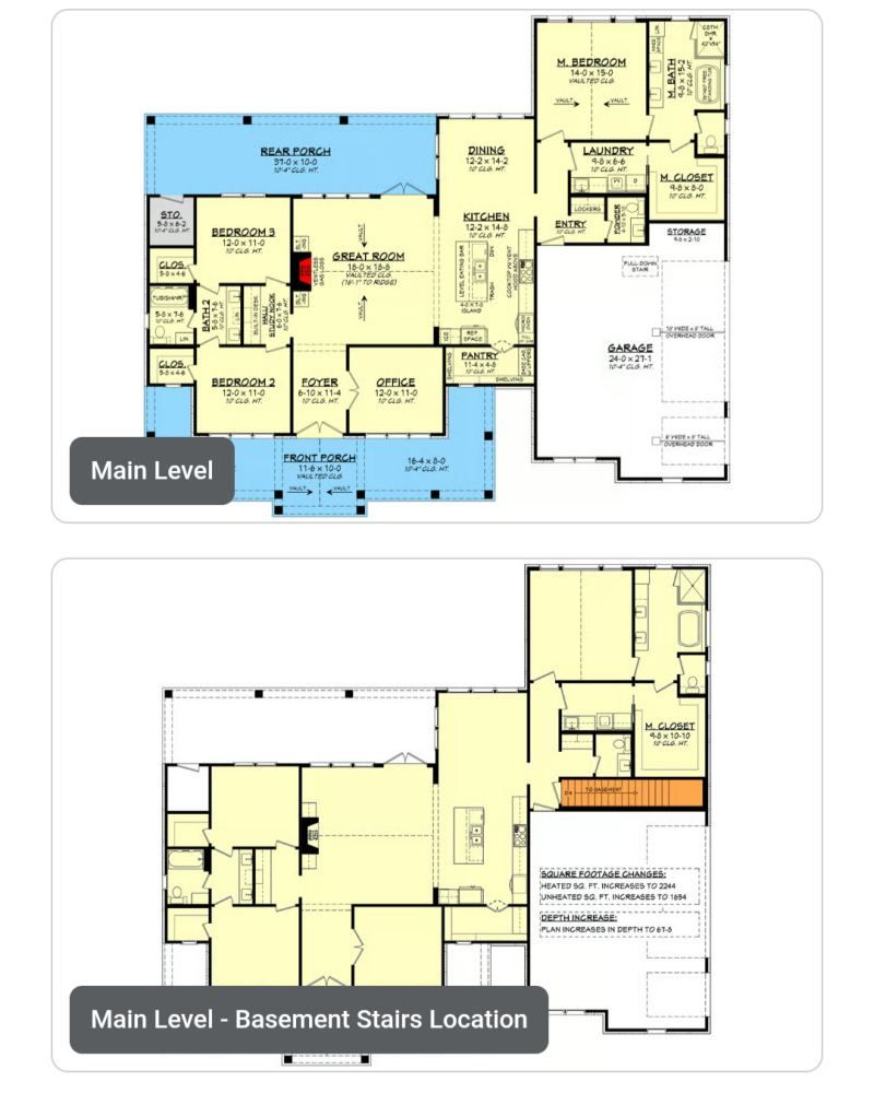 The Rustic Craftsman floor plan