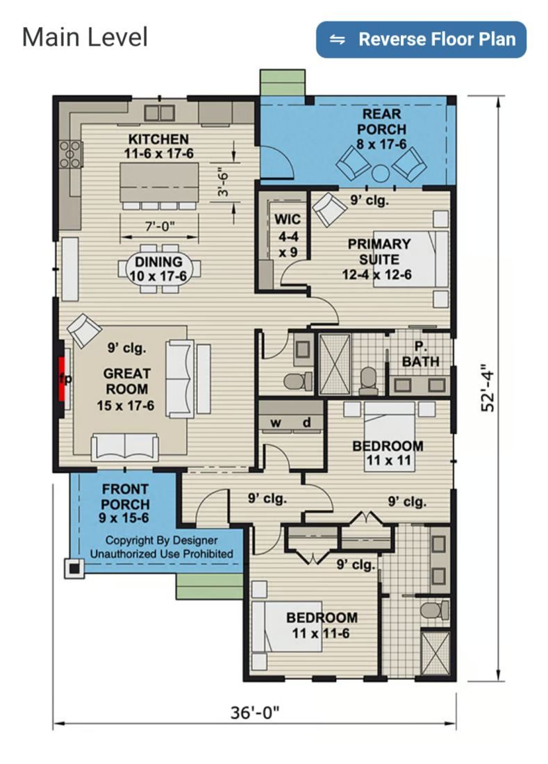 The Traditional floor plan